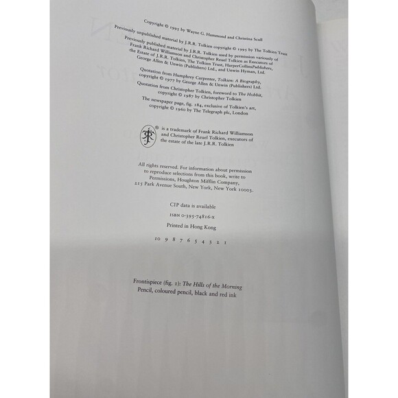 J.R.R. Tolkien; Artist & Illustrator US HC 1st 1995 Hammond DJ protected - Picture 8 of 12